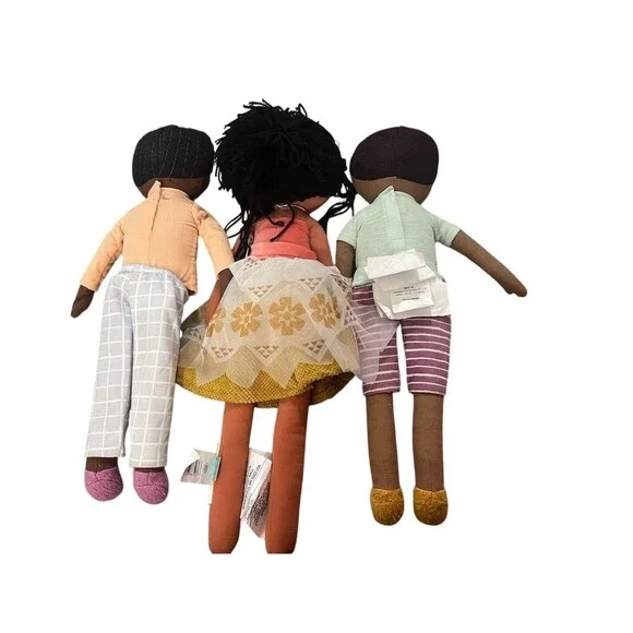 Pillowfort Diversity Friends Plush Rag Doll‎ Lot of 3 Stuffed Dolls Soft - Picture 4 of 4